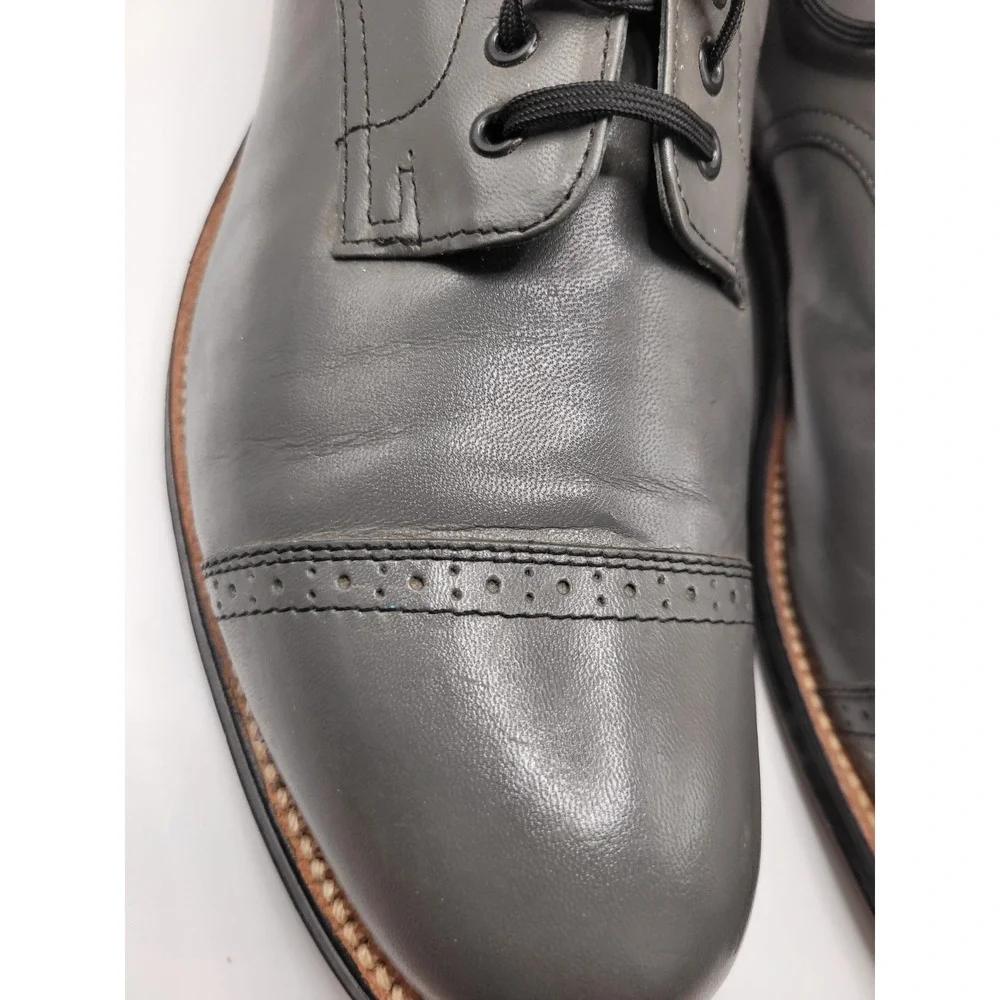 Stacy Adams Madison 00012 Grey Leather Cap Toe Oxfords Dress Shoes Men's 9.5 D